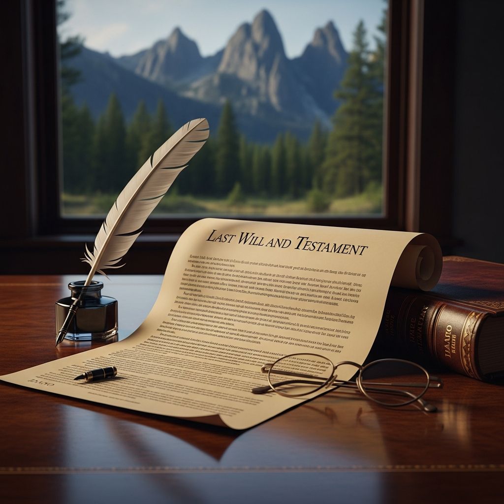 Comprehensive guide to creating, executing, and managing a valid last will and testament in Idaho for secure estate distribution.
