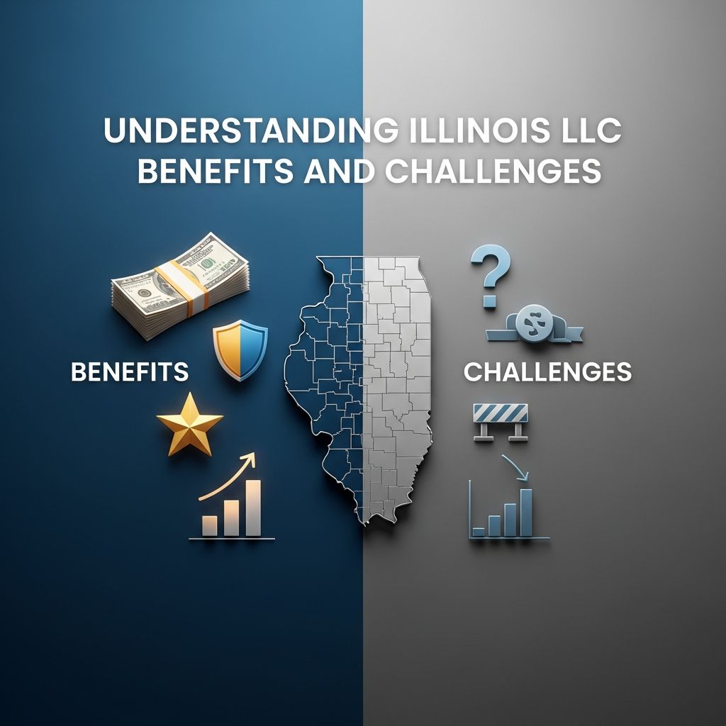 Explore the key advantages and limitations of forming an LLC in Illinois for your business.