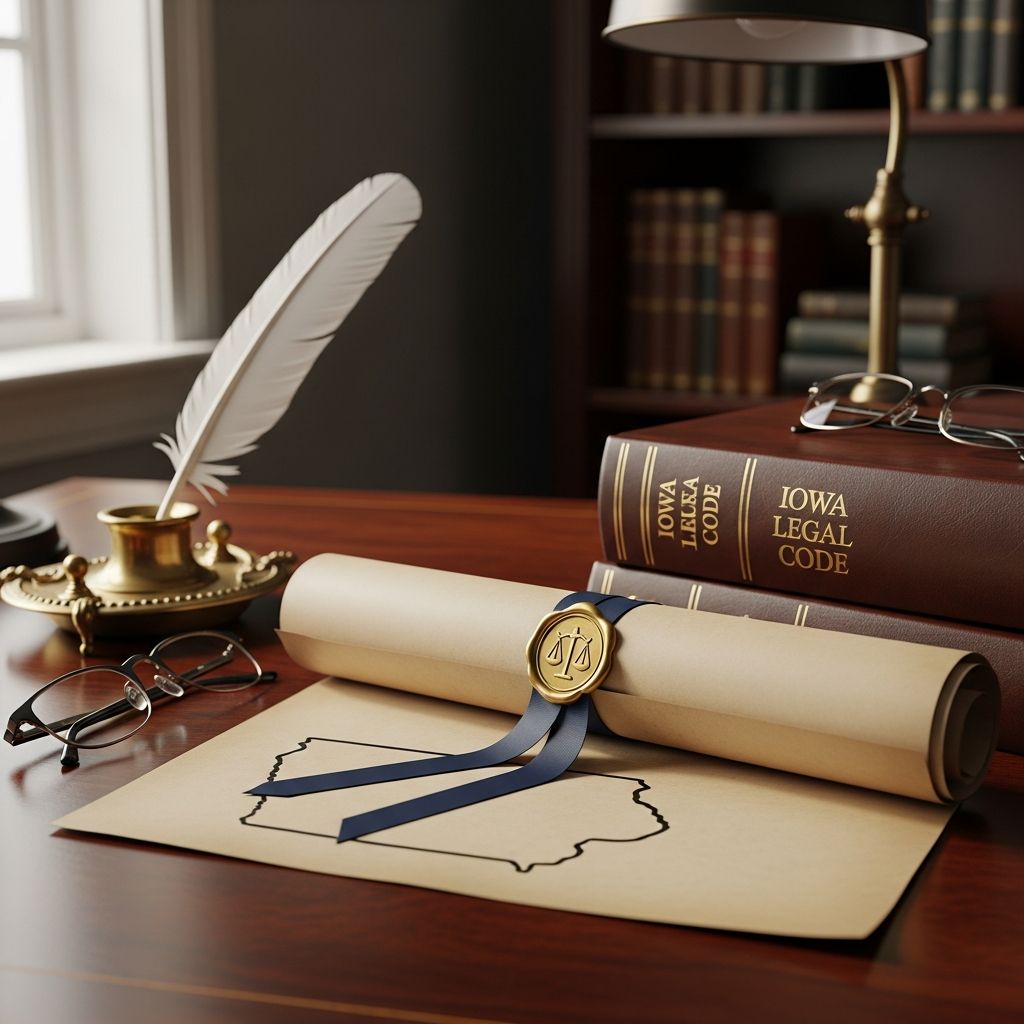 Comprehensive guide to creating a valid last will and testament in Iowa, covering legal requirements, execution steps, and estate planning essentials.