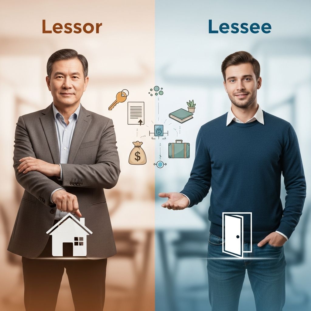 Lessor vs Lessee: Key Differences Explained Understand the fundamental roles of lessor and lessee in rental agreements, their legal rights, duties, and how they impact property leasing.
