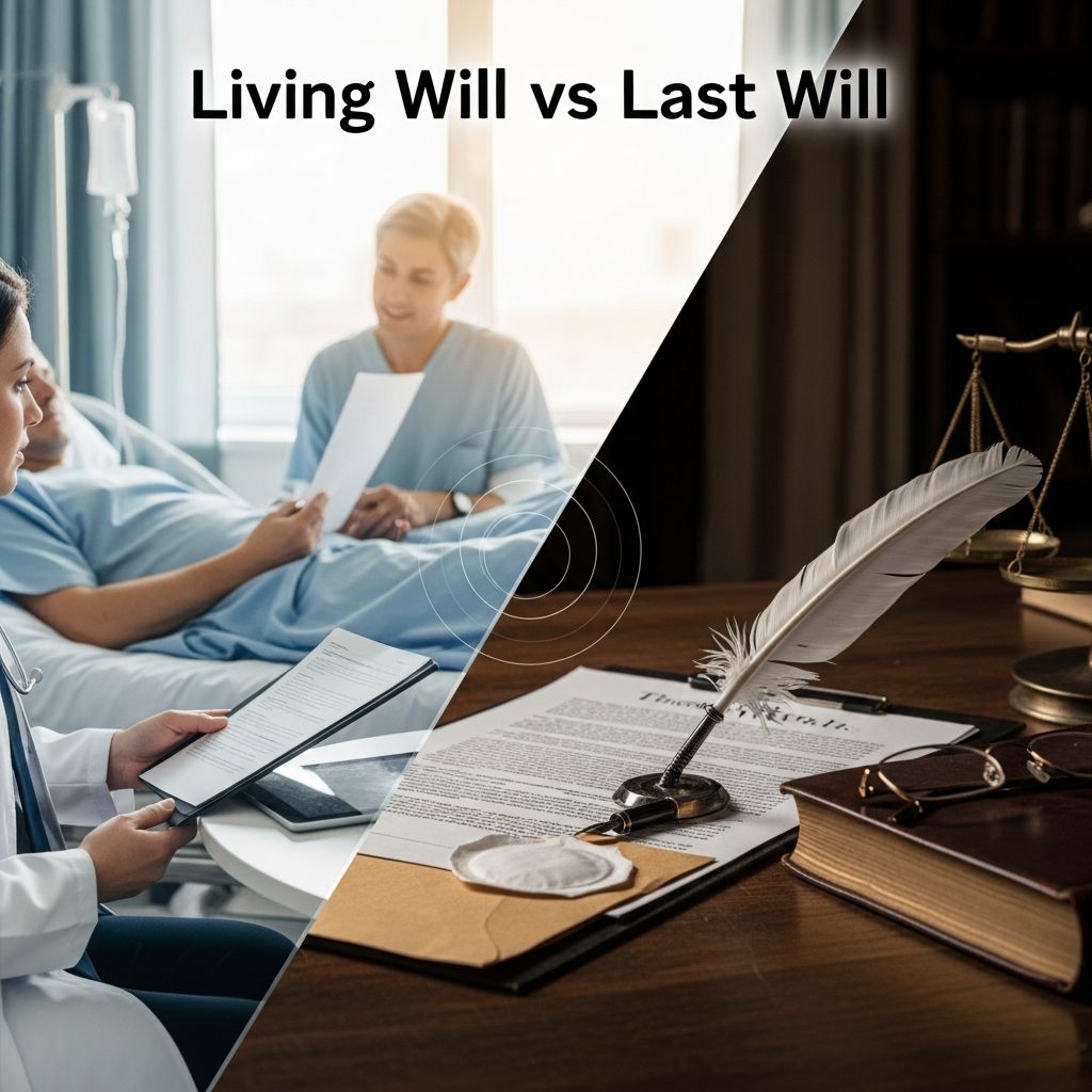 Understand the critical distinctions between living wills and last wills to secure your medical choices and legacy effectively.