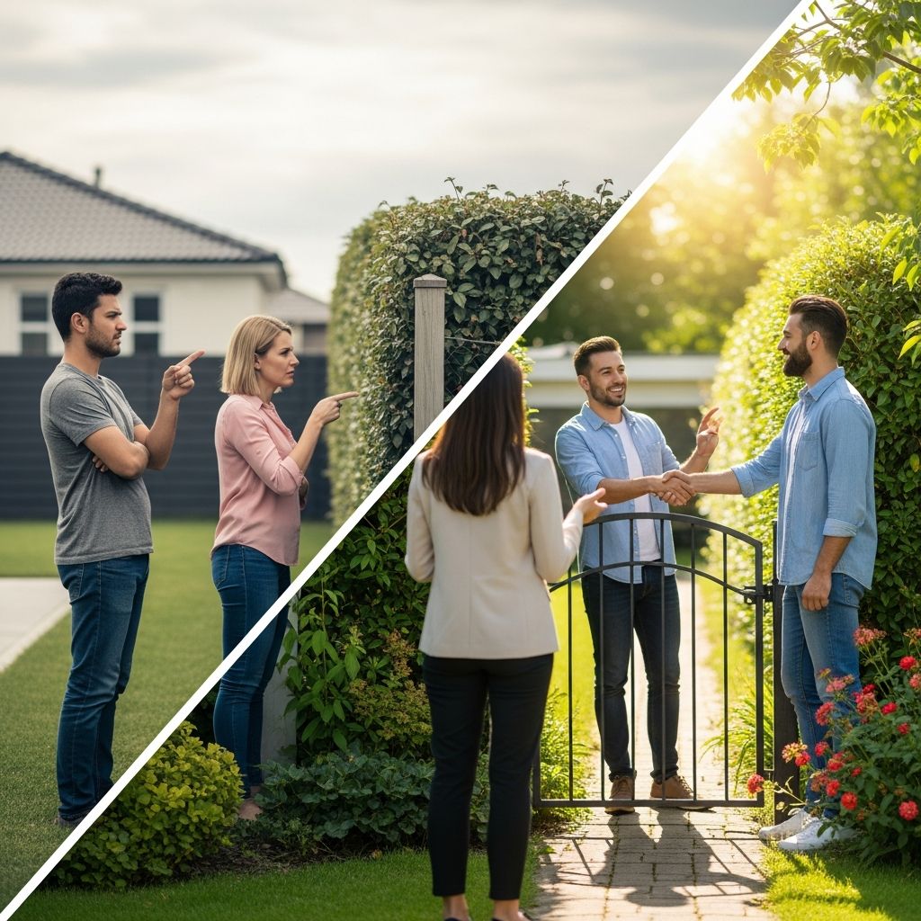 Navigate neighbor disputes with confidence using proven communication and mediation techniques.