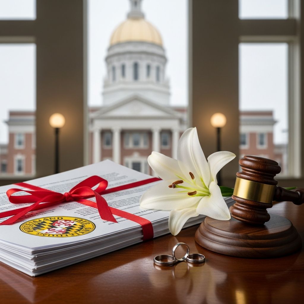 Complete walkthrough of Maryland's divorce filing process, eligibility requirements, and legal procedures for dissolving your marriage.