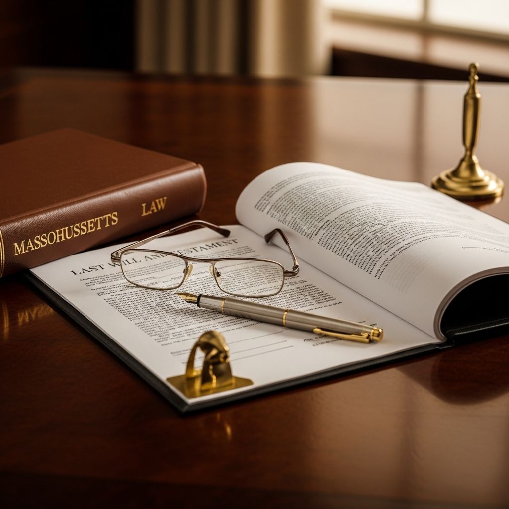 Comprehensive guide to creating, executing, and managing a valid last will and testament in Massachusetts for secure estate distribution.