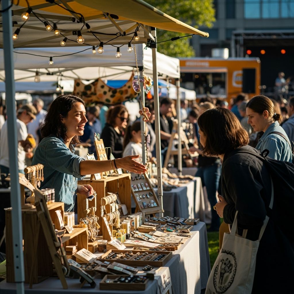Essential strategies for vendors to thrive at craft fairs, farmers markets, pop-ups, and music festivals with legal and practical advice.