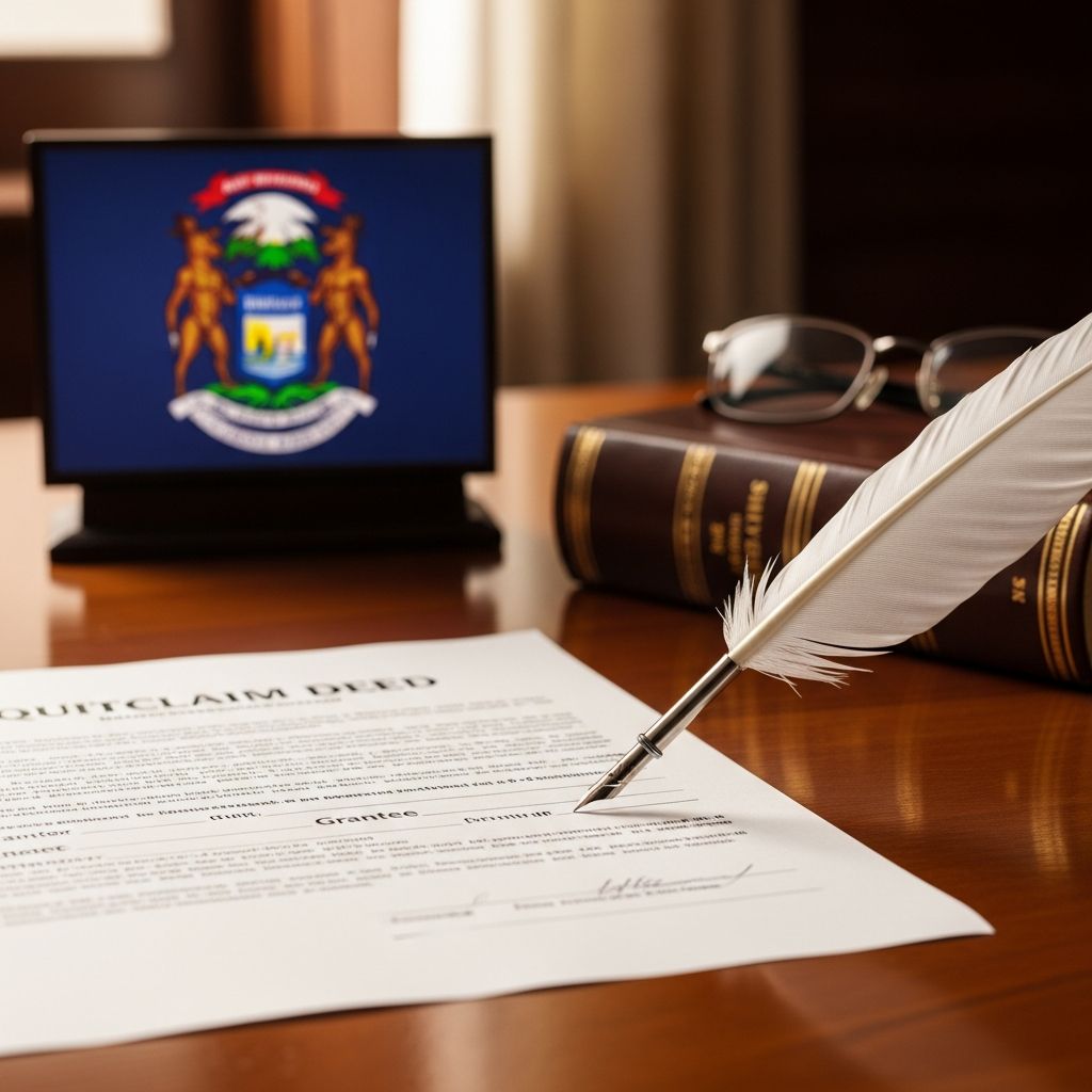 Master Michigan quitclaim deeds: statutory requirements, filing procedures, and costs explained.