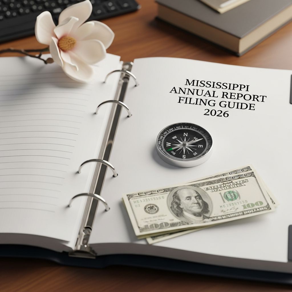 Complete guide to filing your Mississippi annual report with deadlines, requirements, and step-by-step instructions.