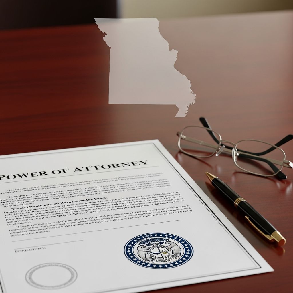 Comprehensive guide to creating, using, and managing powers of attorney in Missouri for financial and health decisions.