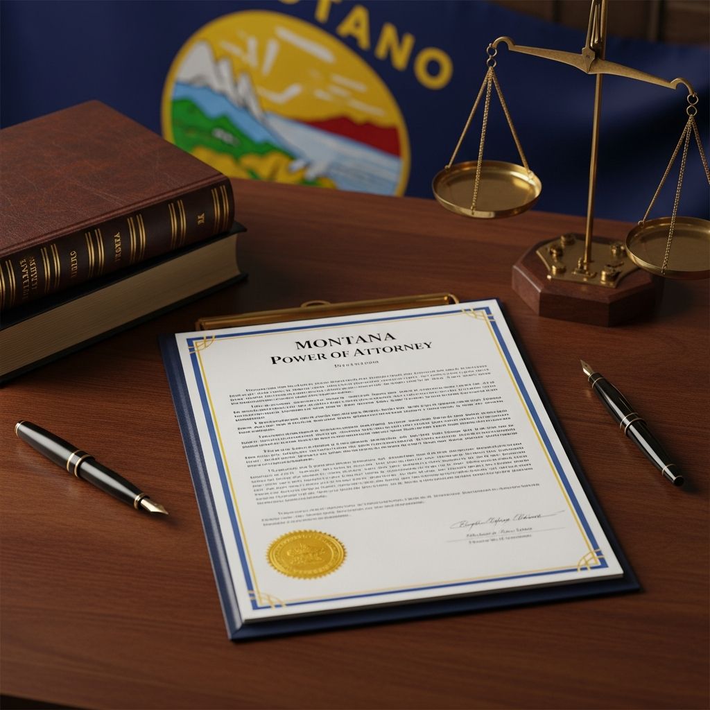 Master Montana's POA laws: Requirements, types, and protections for financial decisions.