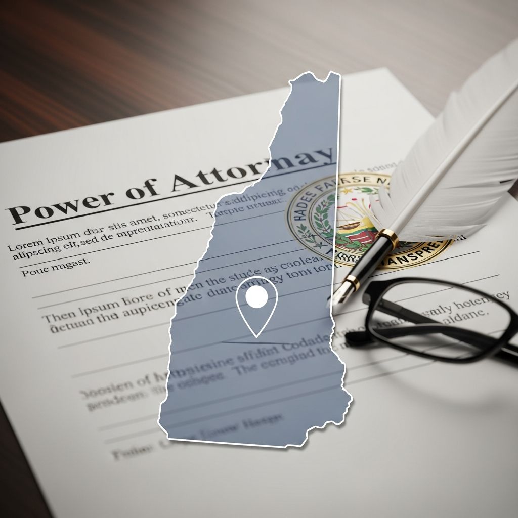 Comprehensive guide to creating, using, and managing powers of attorney in New Hampshire for financial and health decisions.