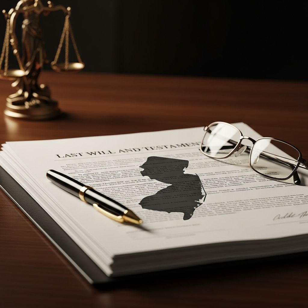 Comprehensive guide to creating, executing, and probating a valid last will and testament in New Jersey for secure estate planning.
