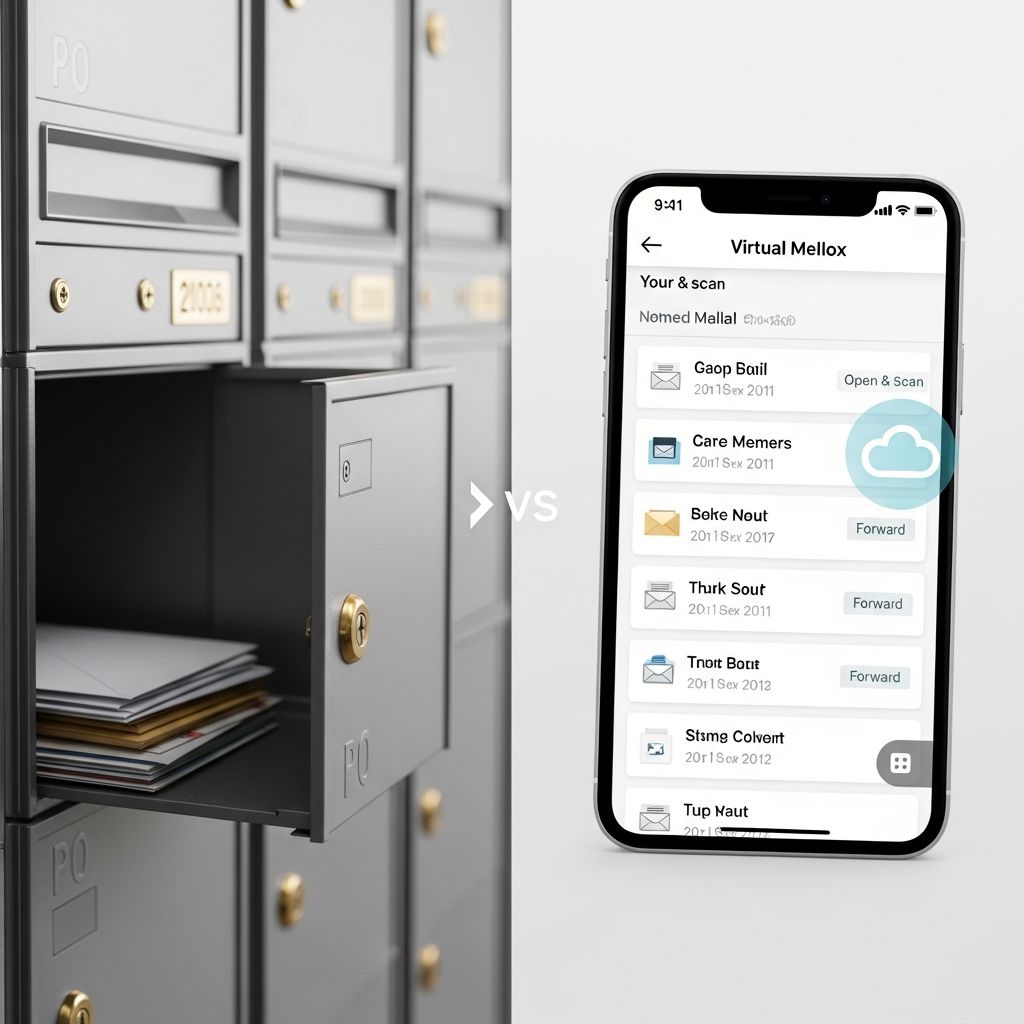 Discover the essential differences between PO Boxes and virtual mailboxes to choose the best mailing solution for your business privacy and efficiency needs.
