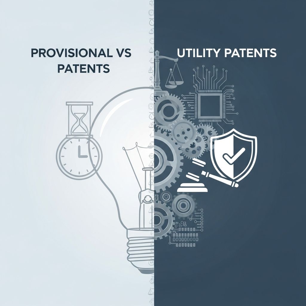 Understand provisional and utility patents: differences, benefits, filing strategies, and when to choose each for protecting your inventions effectively.