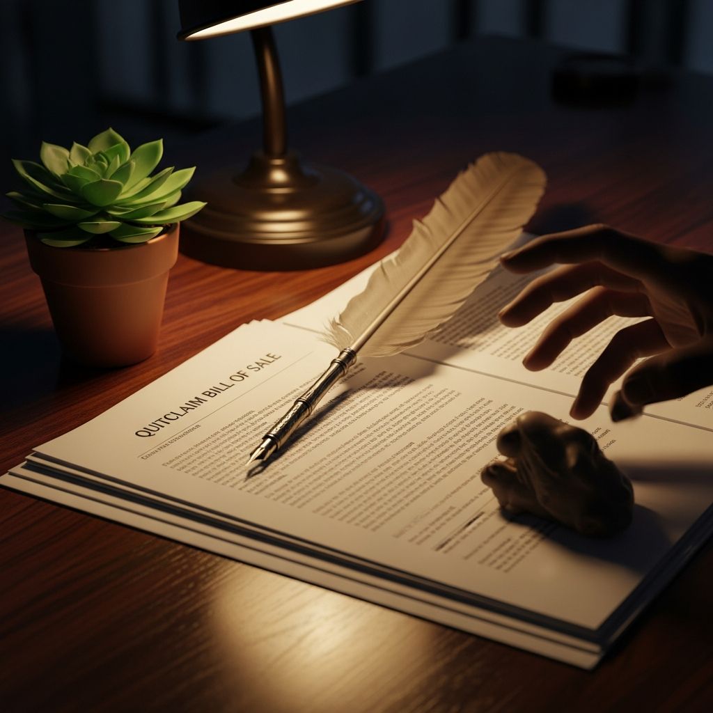 Discover the advantages and drawbacks of using a quitclaim bill of sale for property transfers, ideal for quick family deals but risky for strangers.