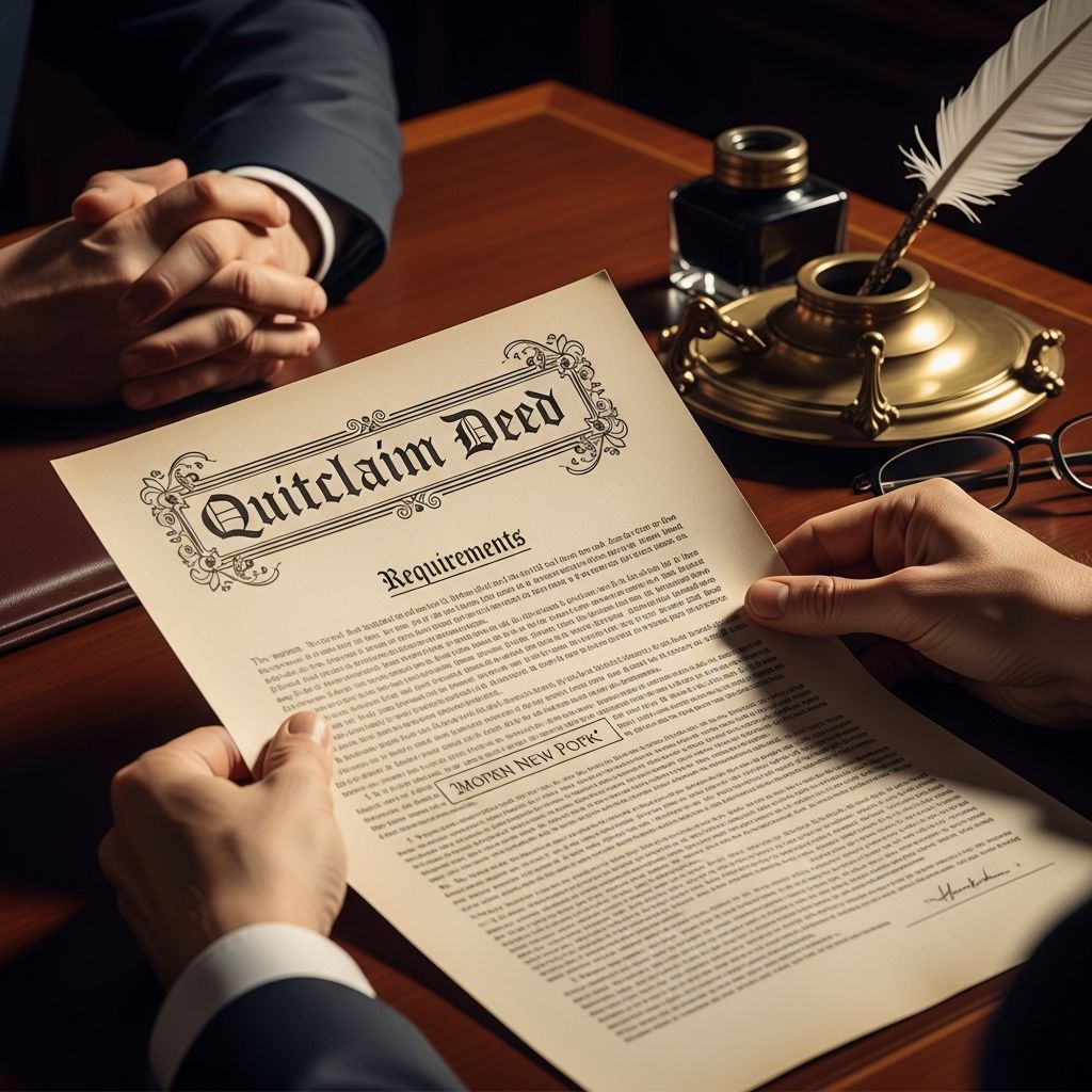 Complete guide to transferring property through quitclaim deeds in New York State.