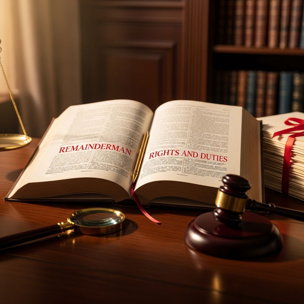 Unlock the essential rights, duties, and strategies for remaindermen in life estates and property transfers.