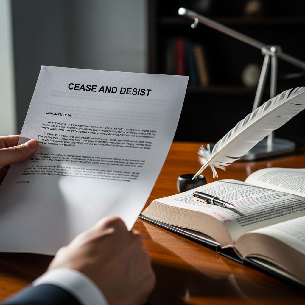 Master the art of handling cease and desist letters: from initial review to strategic responses that protect your interests without escalating conflicts.