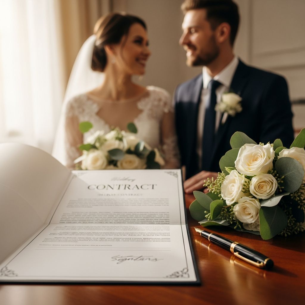 Craft a bulletproof wedding planner contract to protect your big day from disputes and ensure flawless execution.
