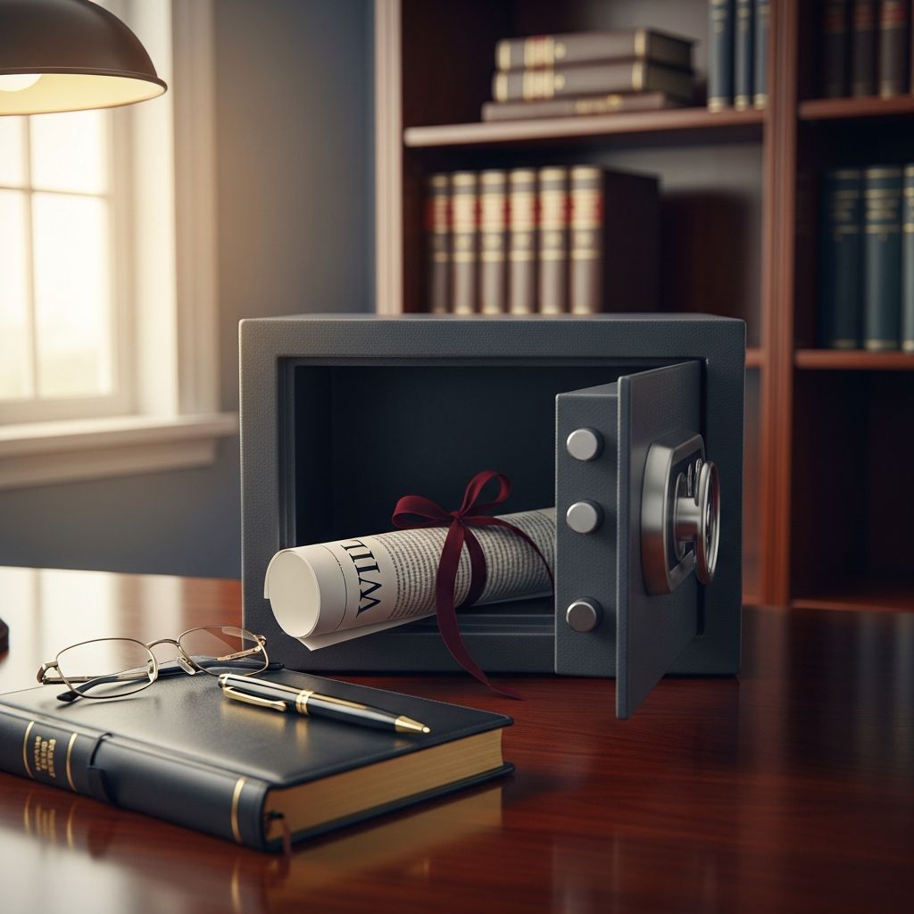 Discover the best practices for storing your will to ensure accessibility and legal validity.