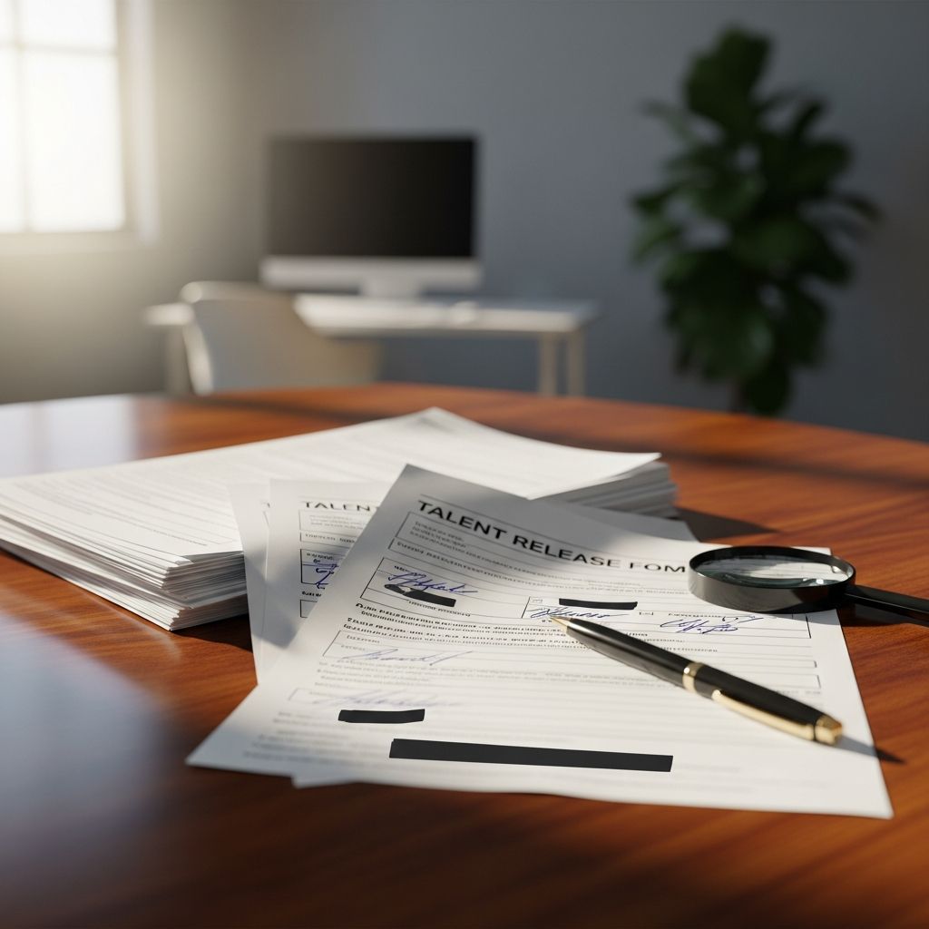 Master talent release forms: Protect your projects legally with essential permissions for images, voices, and performances in media.