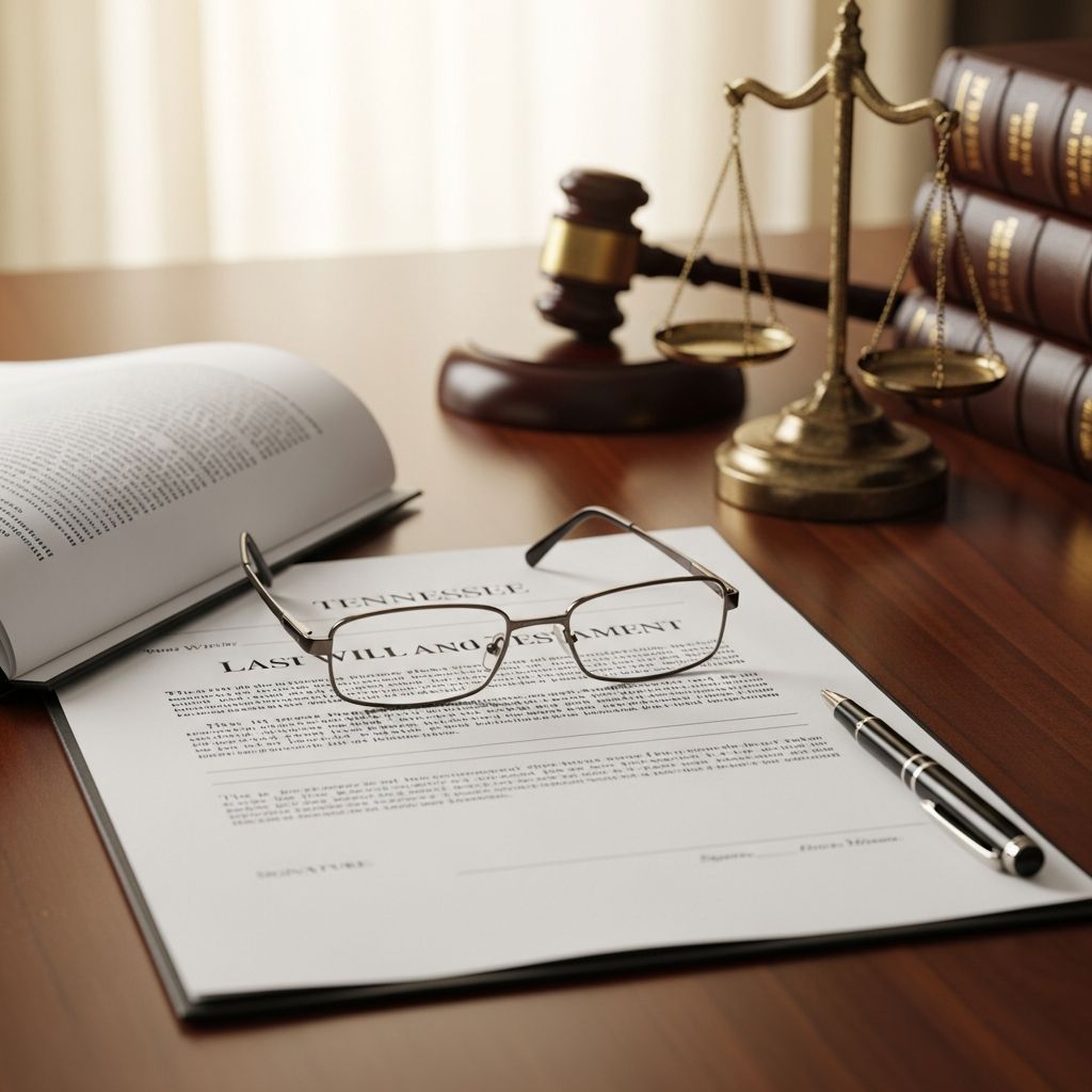 Comprehensive guide to creating a valid last will and testament in Tennessee, covering requirements, types, and probate essentials for secure estate planning.