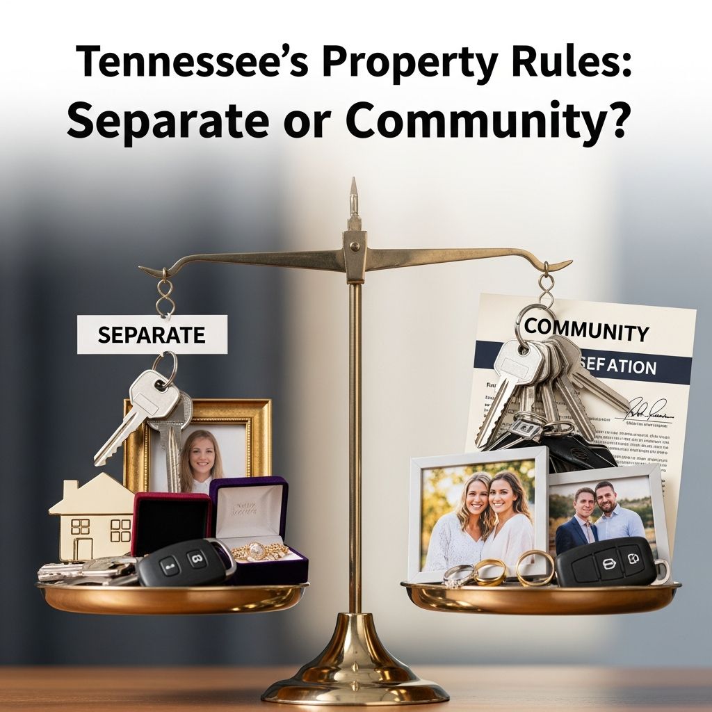 Unravel Tennessee's approach to marital assets: equitable division rules, separate property protections, and optional community trusts for tax benefits.