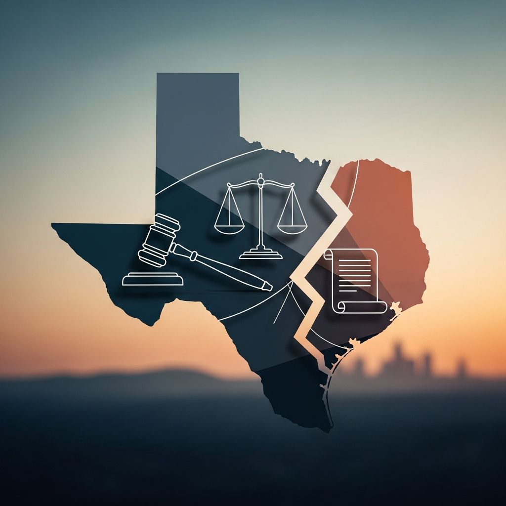 Complete 2026 guide to filing divorce in Texas: residency rules, paperwork, timelines, and strategies for smooth resolution.