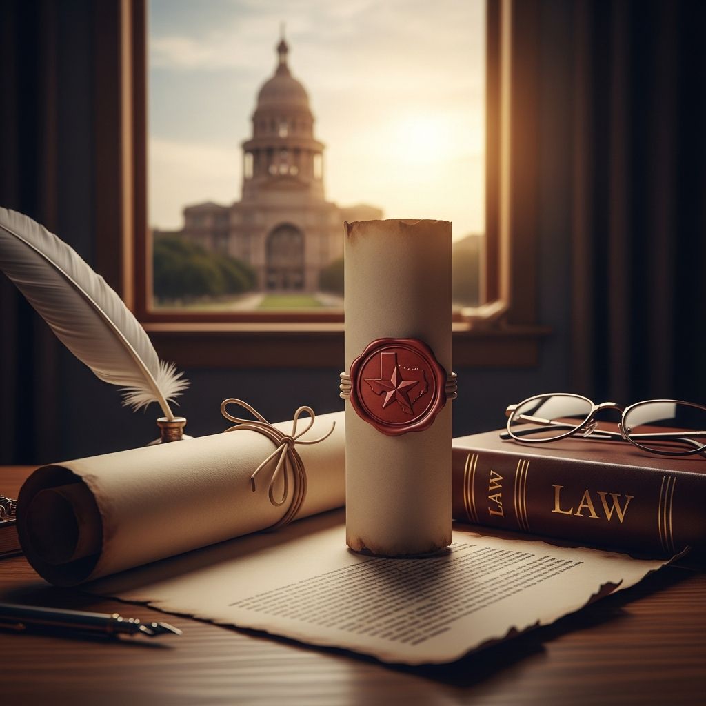 Comprehensive guide to creating a valid last will and testament in Texas, covering requirements, types, and probate essentials for secure estate planning.