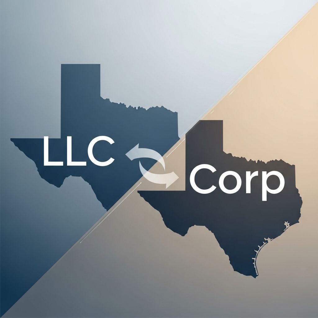 Master the process of transforming your Texas LLC into a corporation or S corp with our detailed legal roadmap and compliance tips.