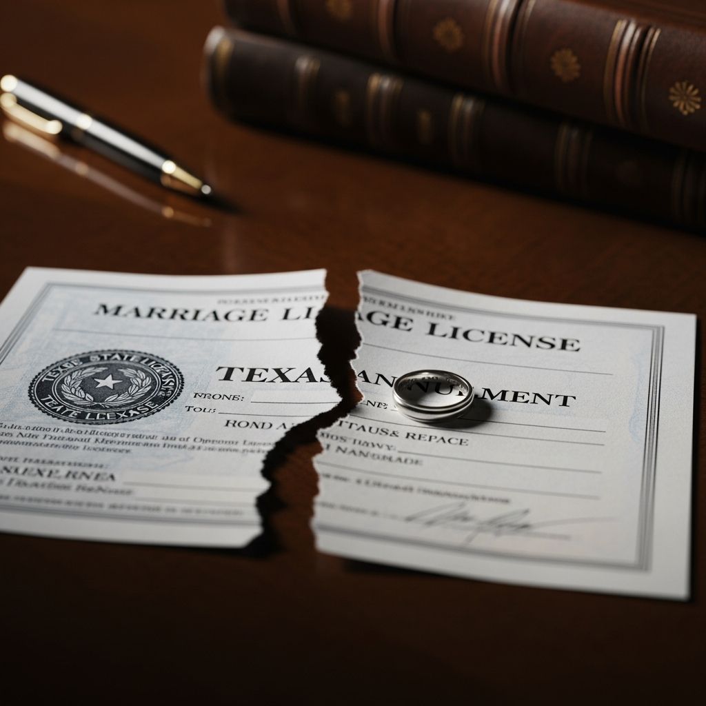 Comprehensive guide to annulling a marriage in Texas: eligibility, process, timelines, and key considerations for a fresh legal start.