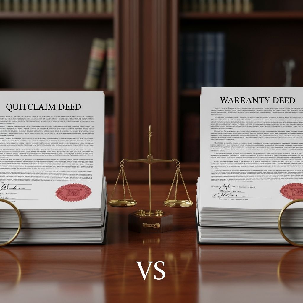 Master the differences between quitclaim and warranty deeds in Texas to protect your property transactions and avoid costly risks.