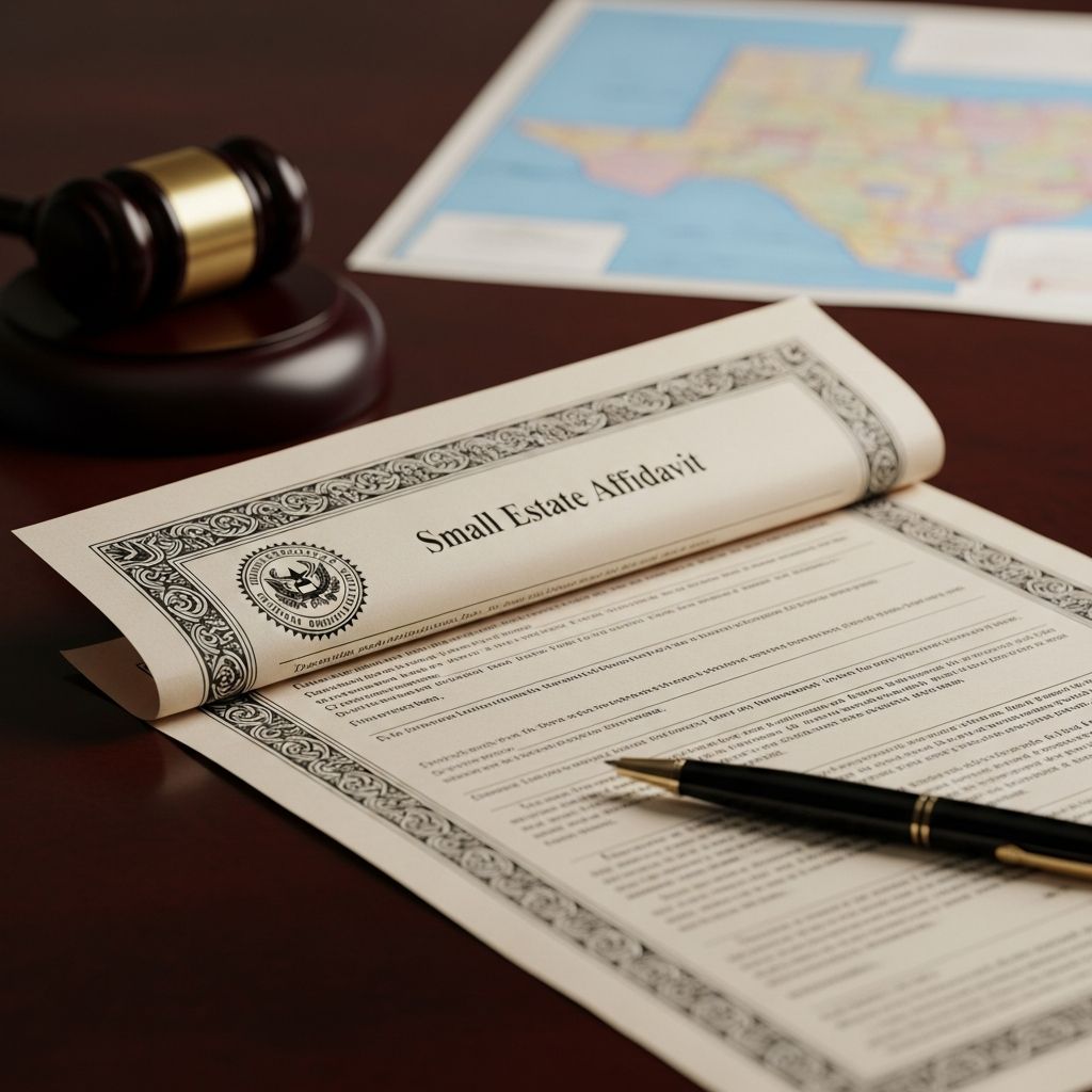 Master the Texas small estate affidavit process: eligibility, step-by-step filing, and tips to bypass full probate efficiently.