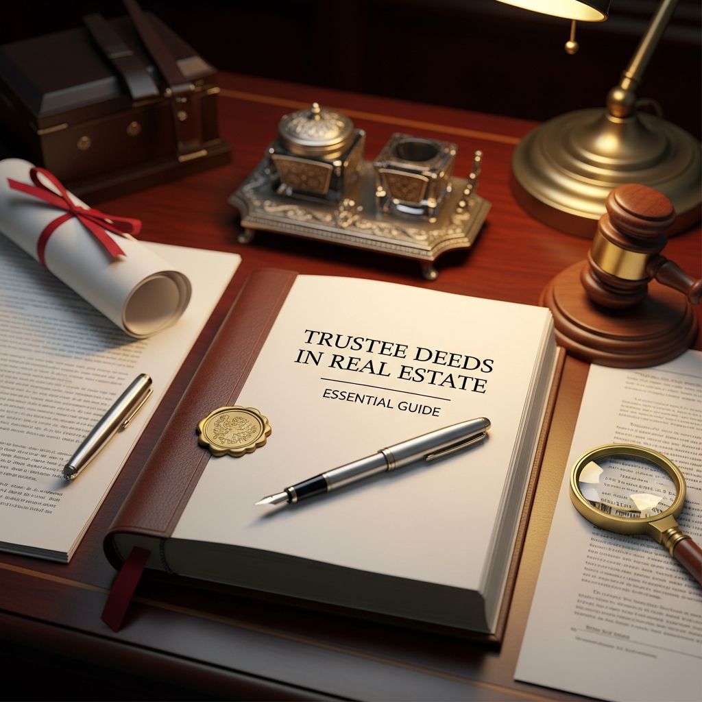 Master trustee deeds: Learn when, why, and how they're used in property transfers and foreclosures.