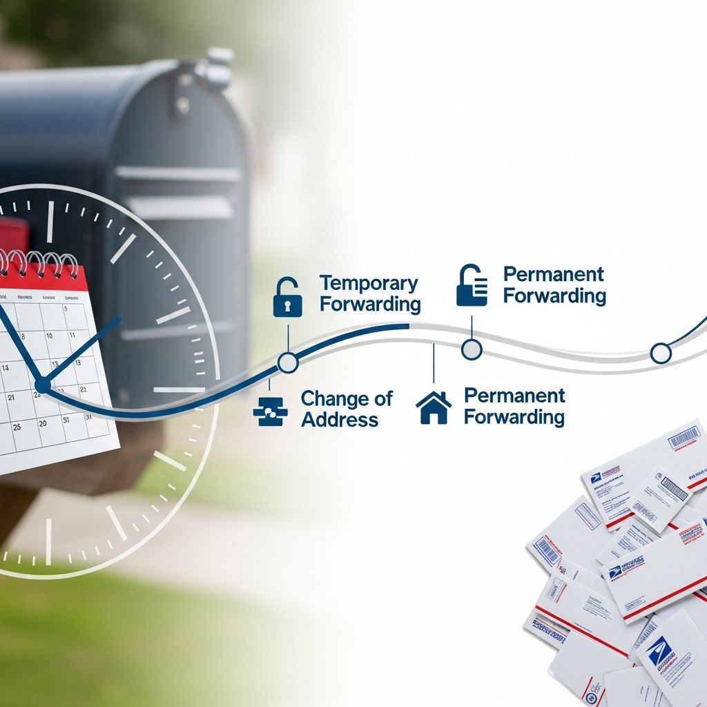 Complete guide to USPS mail forwarding timelines, service options, and what to expect.
