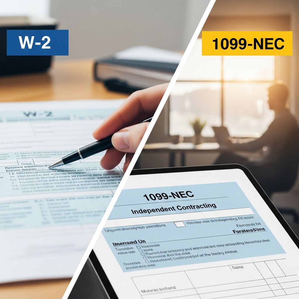Navigate the key differences between W-2 employees and 1099-NEC contractors to ensure compliance and optimize your workforce strategy.