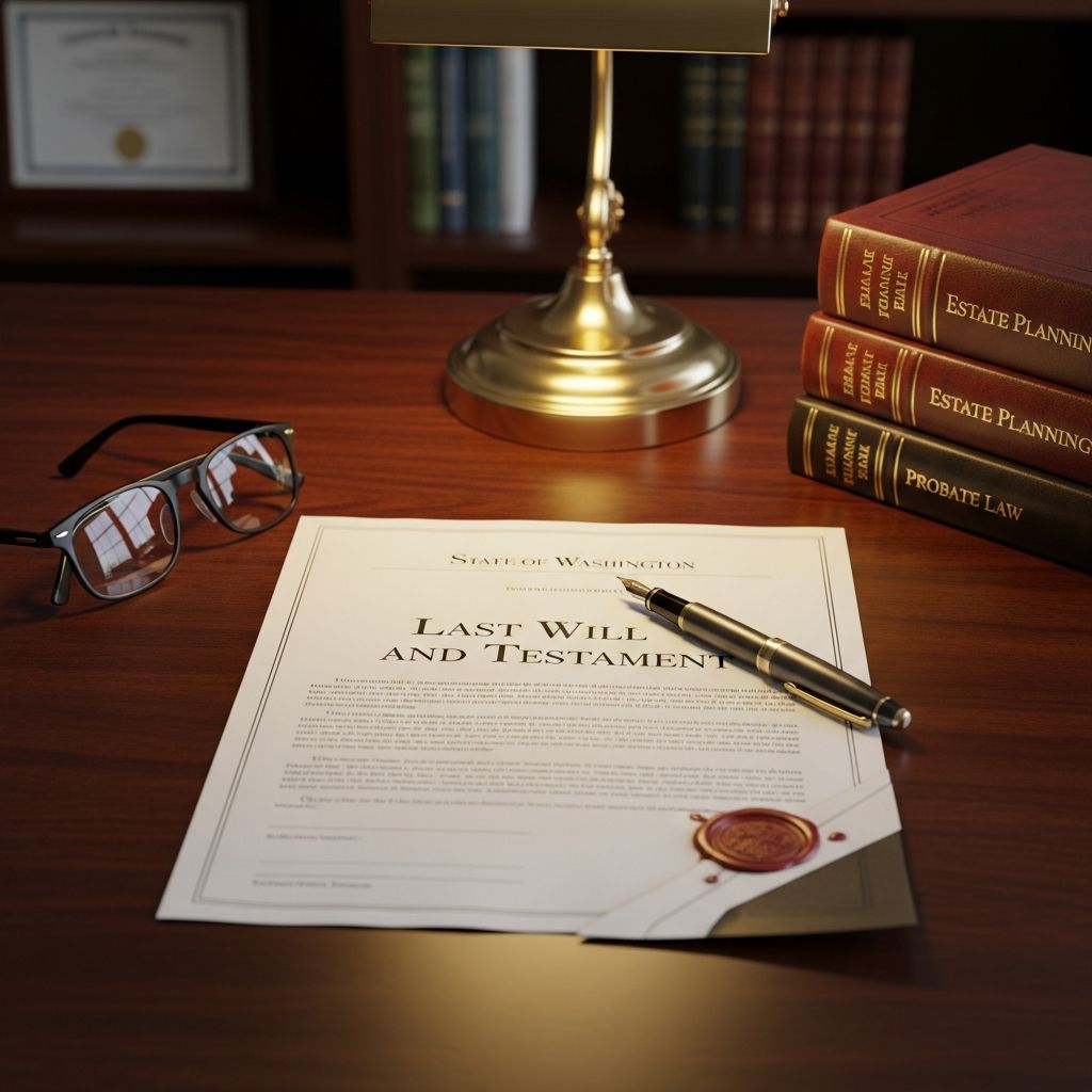 Comprehensive guide to creating a valid last will and testament in Washington State, covering requirements, execution, and probate essentials.