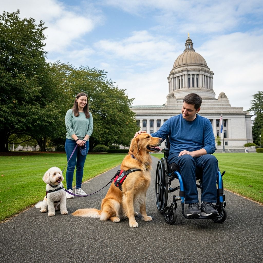Navigate Washington State's rules for service dogs, emotional support animals, and handler protections in public, housing, and work.