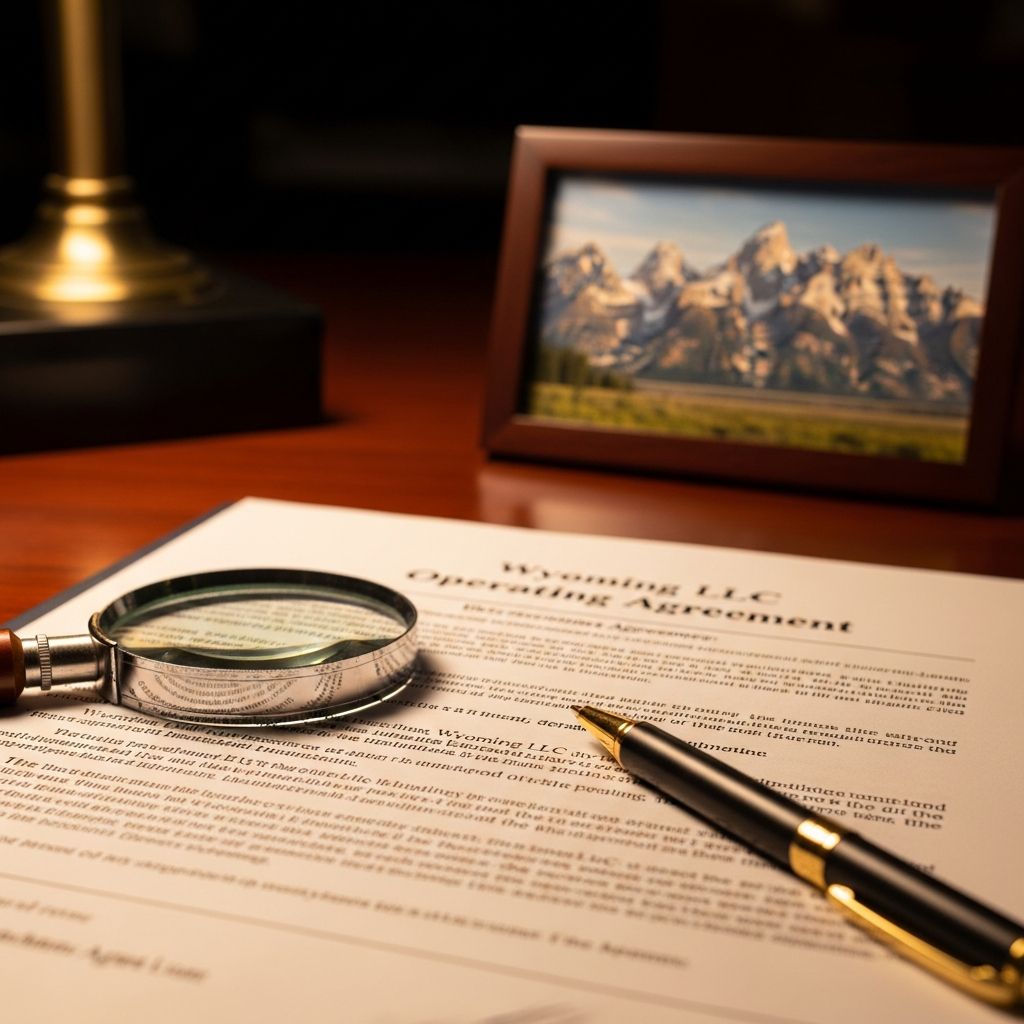 Master Wyoming LLC operating agreements: requirements, creation, and strategic benefits for business owners.