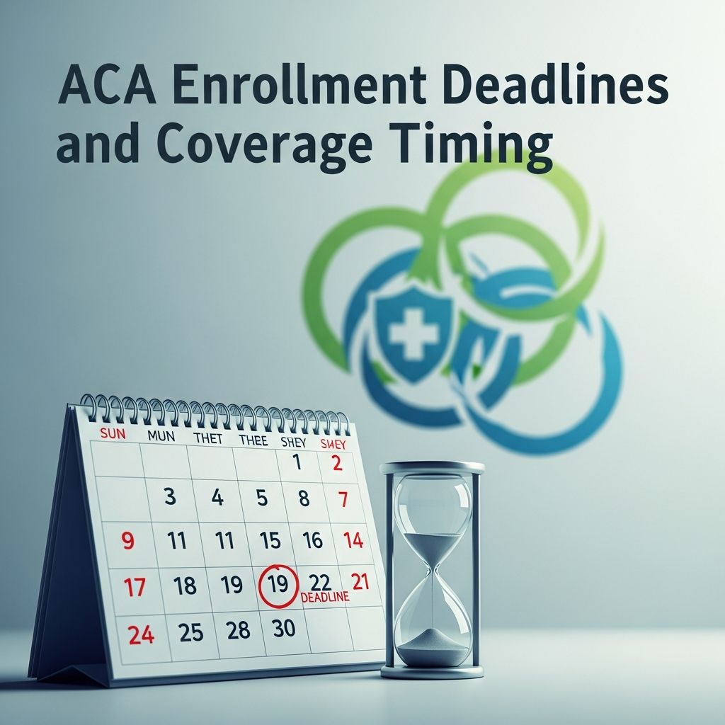 Understanding ACA enrollment windows and how deadlines affect your coverage start dates.
