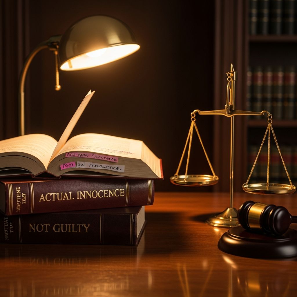 Unravel the critical differences between actual innocence and a not guilty verdict in criminal law, and their profound impacts on justice.