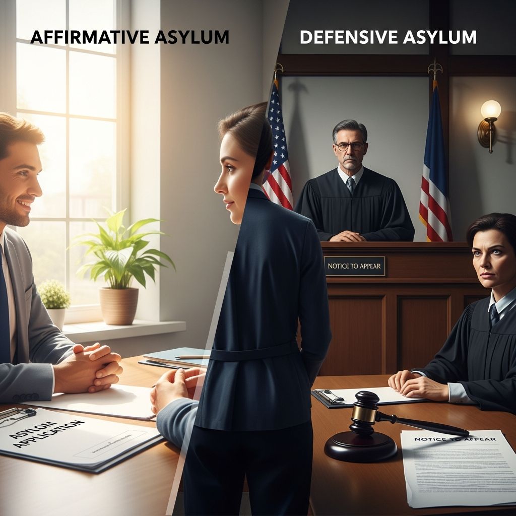 Understand the key differences between affirmative and defensive asylum processes to protect yourself from persecution in the US.