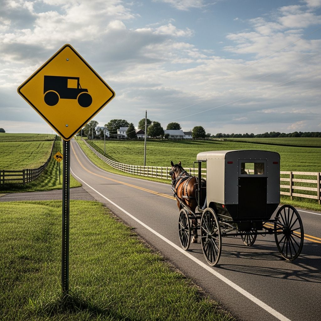 Kentucky Amish men imprisoned over religious refusal to use orange buggy triangles, sparking debate on faith versus public safety laws.