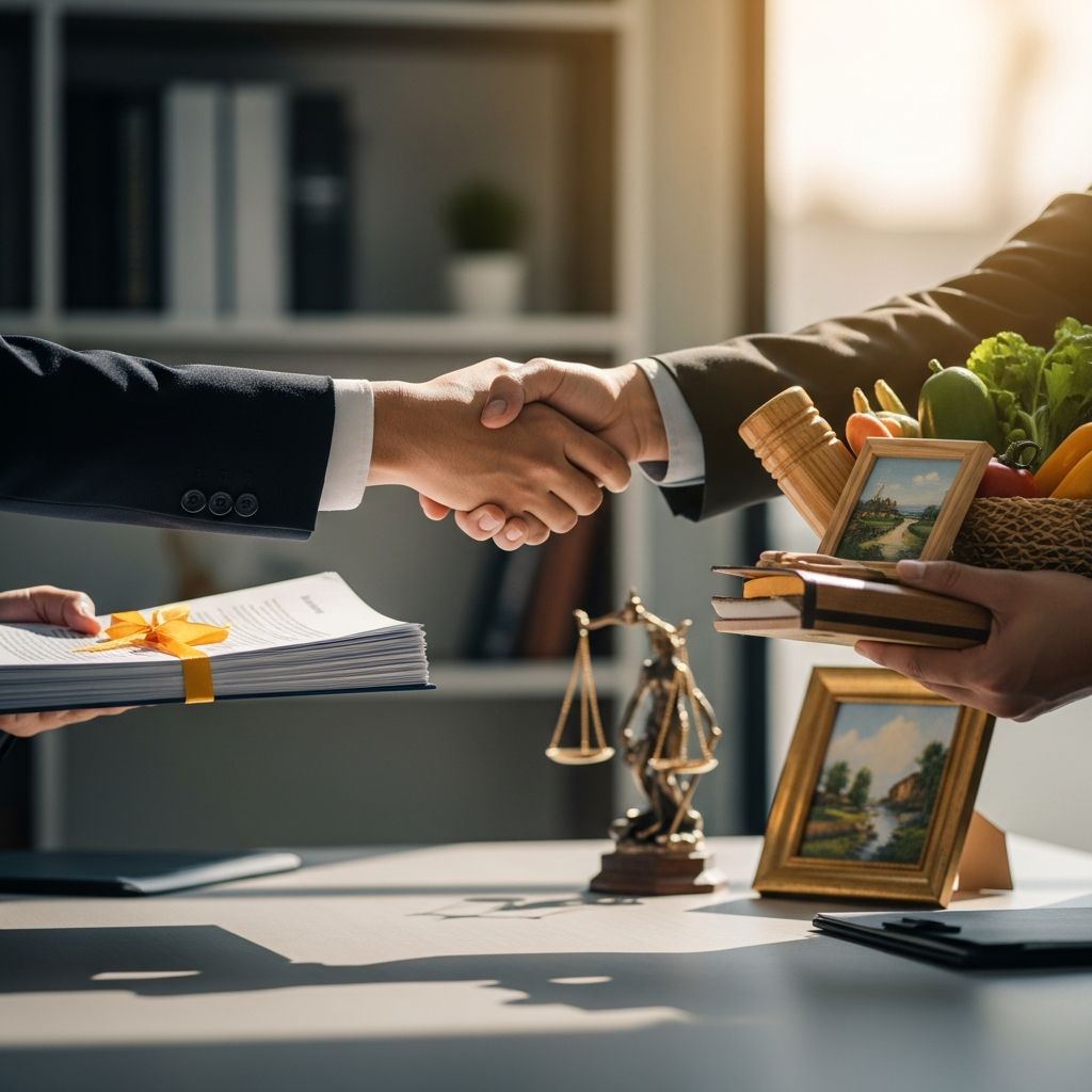 Explore whether trading goods for legal services is ethical, practical, and compliant with professional rules.