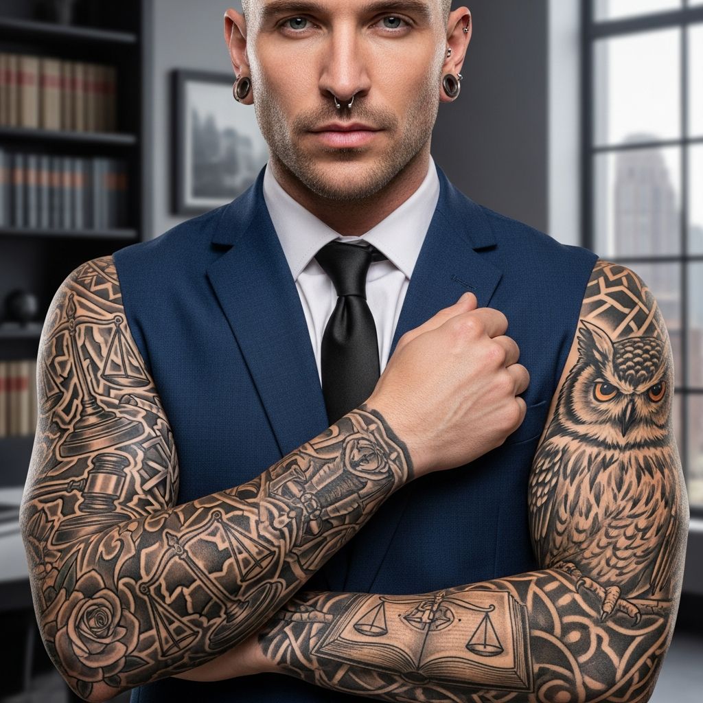 Exploring how tattoos and piercings fit into modern legal practice amid evolving professional norms and client expectations.