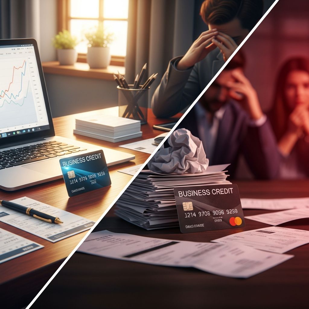Discover if business credit cards are right for your company: weigh benefits like cash flow boosts and expense tracking against high rates and personal liability risks.