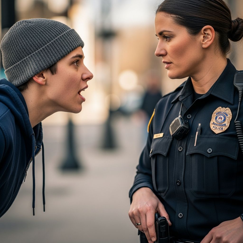 Understand your First Amendment rights when interacting with law enforcement: when yelling or swearing crosses into illegal territory.