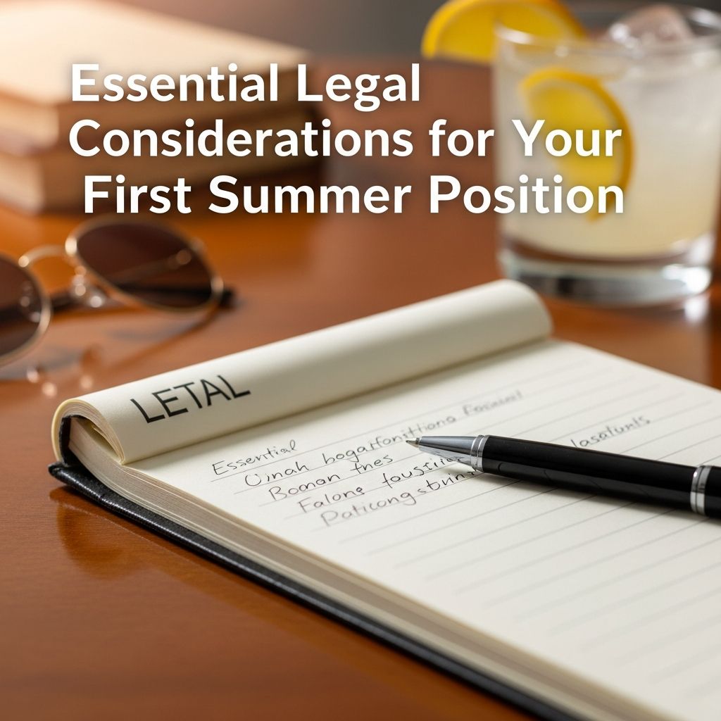 Navigate your summer job with confidence: Key legal insights for career-minded professionals.