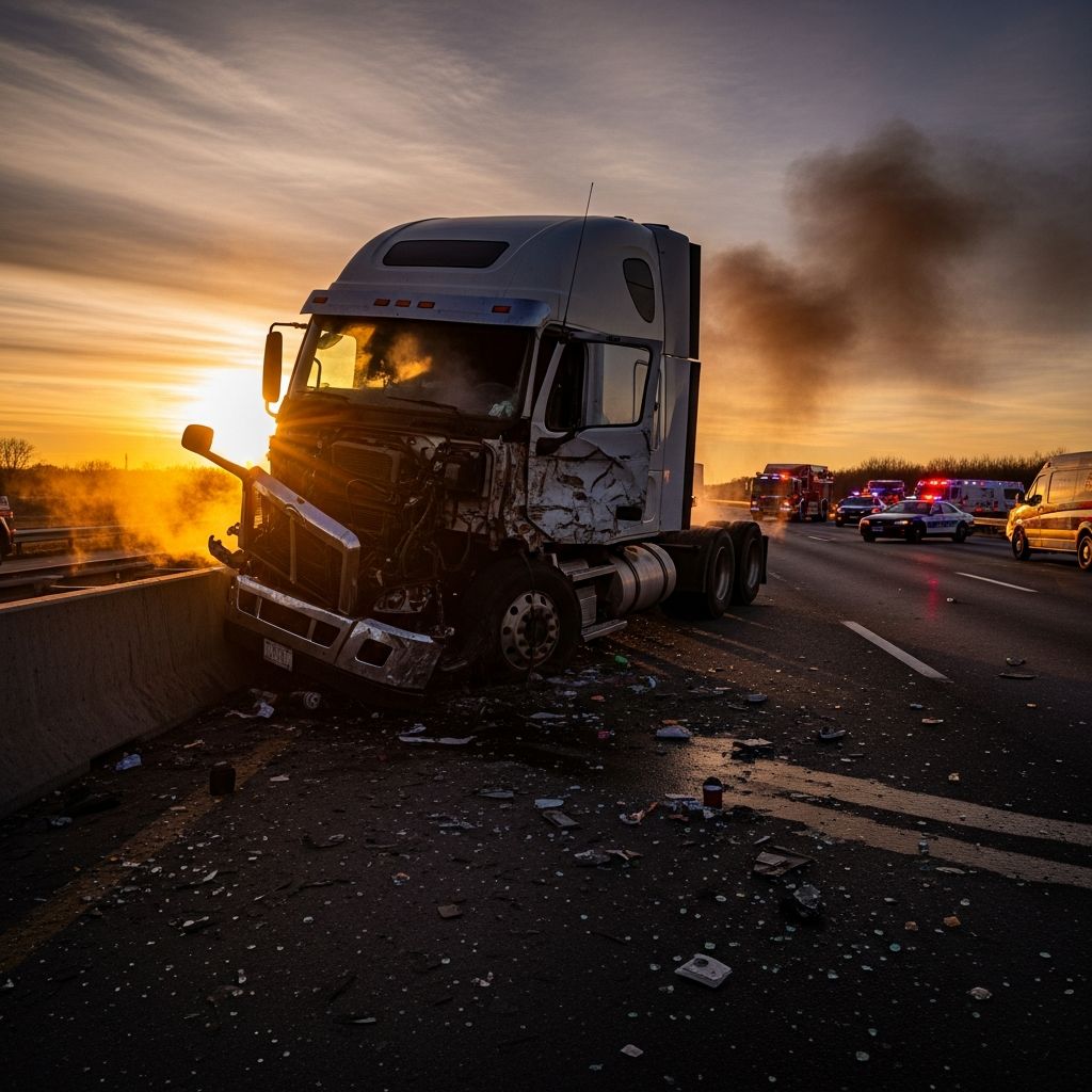Navigate the chaos of a big rig crash with this comprehensive guide to immediate actions, evidence collection, and legal protection for maximum recovery.