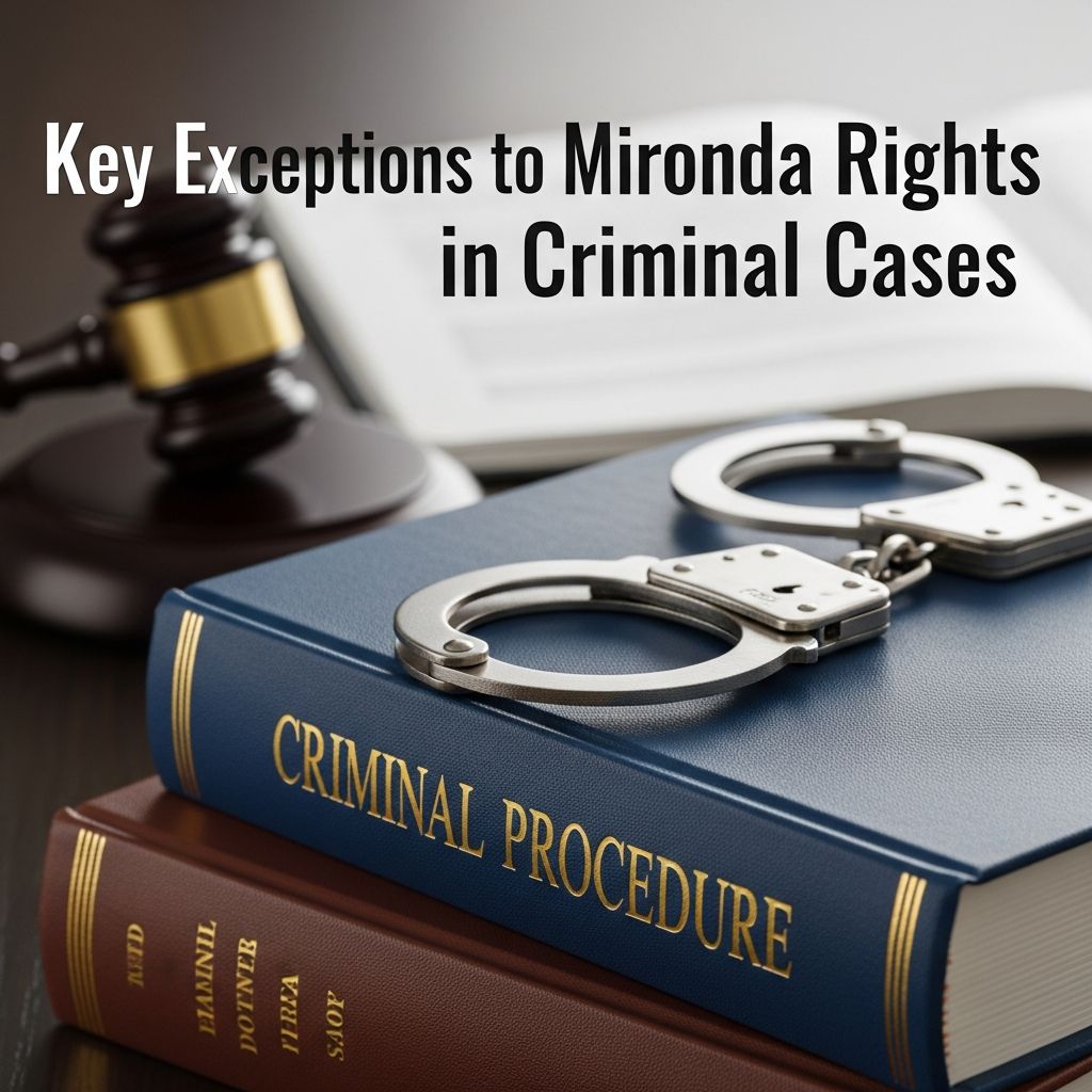 Uncover the critical exceptions to Miranda warnings that allow statements in court despite no rights recitation by police.