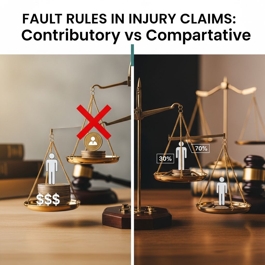 Unlock the key differences between contributory and comparative negligence that determine compensation in personal injury cases across U.S. states.